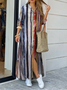 Casual Striped Dress With No