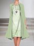 Floral Casual Loose Shawl Collar Two-Piece Set