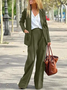 Plain Others Casual Loose Two-Piece Set