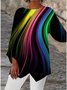 Crew Neck Loose Casual Butterfly Blouse