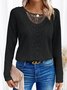Casual Geometric Others Lace Blouse