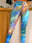 Jersey Casual Abstract Leggings