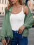 Plain Zipper Casual Jacket