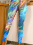 Jersey Casual Abstract Leggings