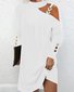 Crew Neck Plain Buckle Casual Dress With No