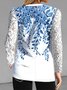 Casual V Neck Lace Blouse