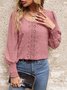 Casual Crew Neck Loose Blouse