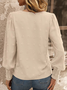 Casual Crew Neck Loose Blouse