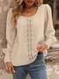 Casual Crew Neck Loose Blouse