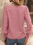 Casual Crew Neck Loose Blouse