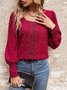Casual Crew Neck Loose Blouse