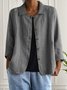 Others Zipper Casual Plain Jacket