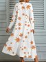 Loose Leaf Yarn/Wool Yarn Casual Sweater Dress With No
