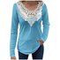 Lace Jersey Casual Blouse