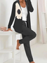Loose Floral Casual Hoodie Two-Piece Set