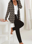 Casual Hoodie Geometric Loose Two-Piece Set