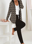 Casual Hoodie Geometric Loose Two-Piece Set
