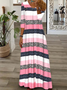 Striped Casual Regular Fit Dress With No