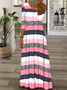Striped Casual Regular Fit Dress With No