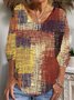 Casual Geometric   Ethnic T-Shirt