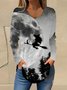 V Neck Casual Loose Halloween Blouse