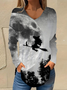 V Neck Casual Loose Halloween Blouse