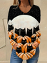 Casual Loose Halloween V Neck Blouse