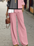 Abstract Graphic Pocket Stitching Casual Crew Neck Two-Piece Set