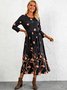 Loosen Elegant Floral Maxi