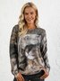 Crew Neck Loosen Casual Hoodies & Sweatshirt