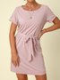 Cotton Blends Round Neck Shorts