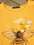 Casual Regular Fit Cotton Blends T-shirt