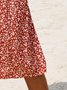 Pockets Round Neck Loosen Midi