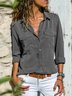 Loosen Casual Shirt Collar Blouses