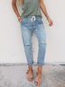 Solid Casual Fit Denim&jeans
