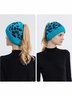 Casual Leopard Print Knitted Warm Hat