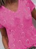 Cotton Blends Regular Fit V Neck T-shirt