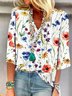 Floral Casual Loosen Tops