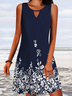 Floral V Neck Casual Loose Shorts