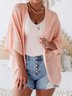 Plain Casual Knitted Cardigans