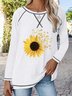 Loose Casual Sunflower T-shirt