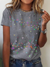 Crew Neck Jersey Loose Butterfly T-shirt