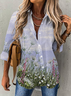 Women Casual Floral Autumn Micro-Elasticity Daily Loose Polyester fibre Best Sell Regular Size Blouse