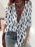 Women Polka Dots Casual Autumn Polyester Lightweight No Elasticity Daily Loose H-Line Blouse