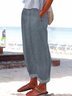 Solid Loosen Denim&jeans