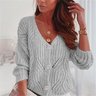 Plain Casual Wool/Knitting Others Cardigan