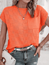 Casual Yarn/Wool Yarn Crew Neck Sweater