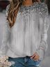 Abstract Casual Loose Sweatshirt