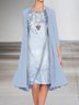 Floral Casual Loose Shawl Collar Two-Piece Set