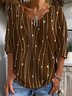 Casual Abstract Jersey Loose T-Shirt